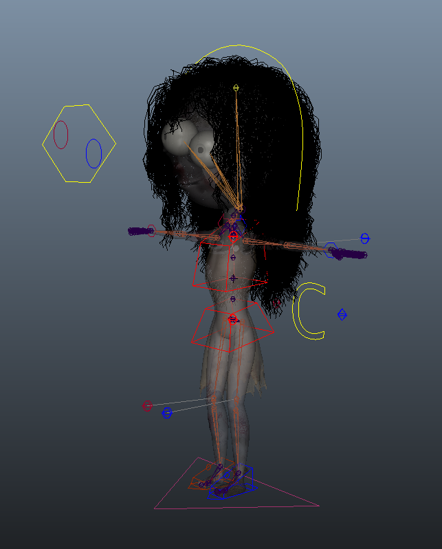 Rigging the model for animation.